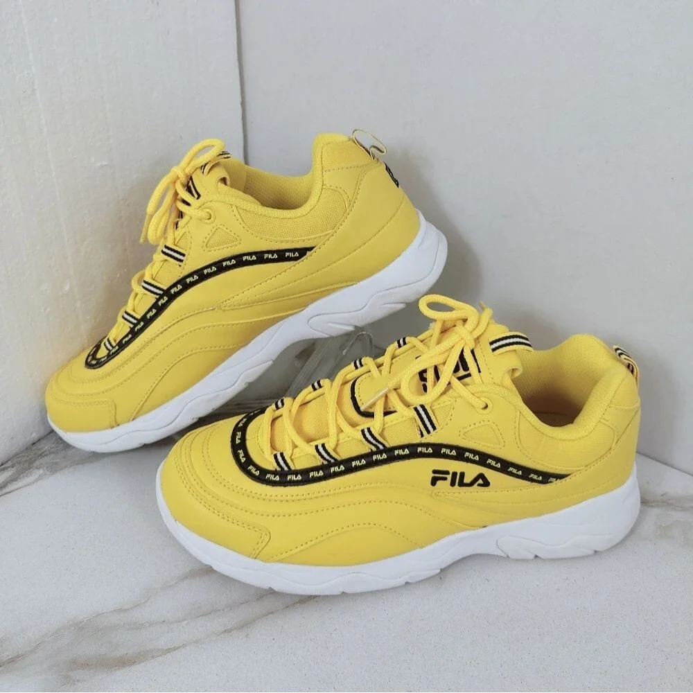 Fila Men's Ray Repeat Athletic Shoes Sneakers, Yellow, Sz 10.5